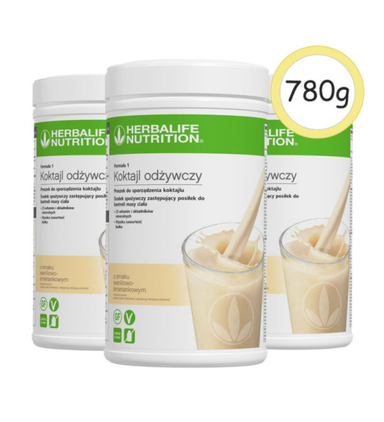 3x Koktajl 780g smak waniliowo-śmietankowy XL